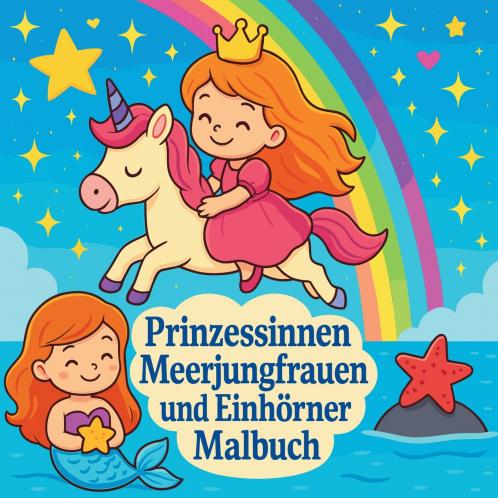 Prinzessinnen Meerjungfrauen und Einhörner Malbuch