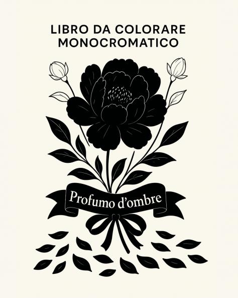 Libro da colorare monocromatico - Profumo d'ombre