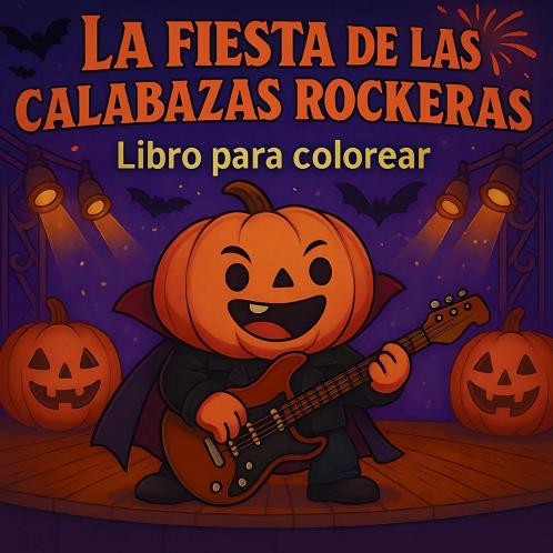 La Fiesta de las Calabazas Rockeras - Libro para colorear