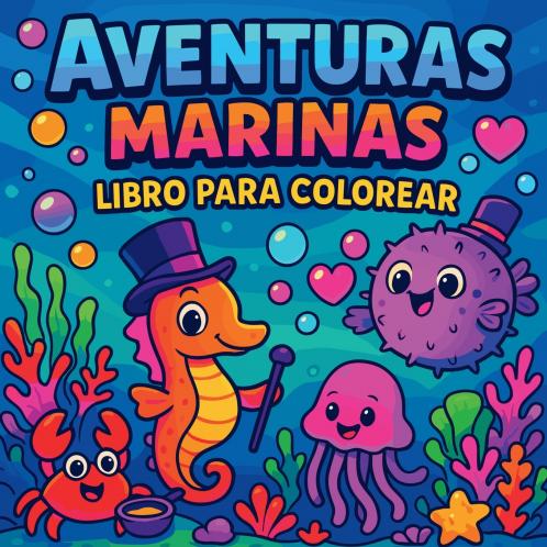 Aventuras marinas - Libro para colorear