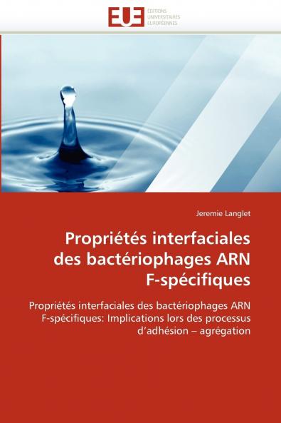 Propriétés interfaciales  des bactériophages arn  f-spécifiques