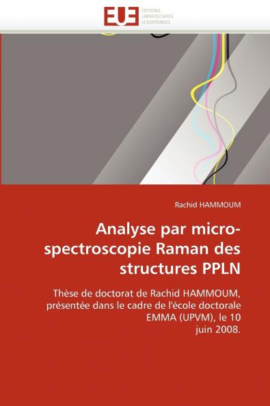 Analyse par micro-spectroscopie raman des structures ppln