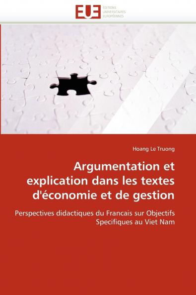 Argumentation et explication dans les textes d''économie et de gestion