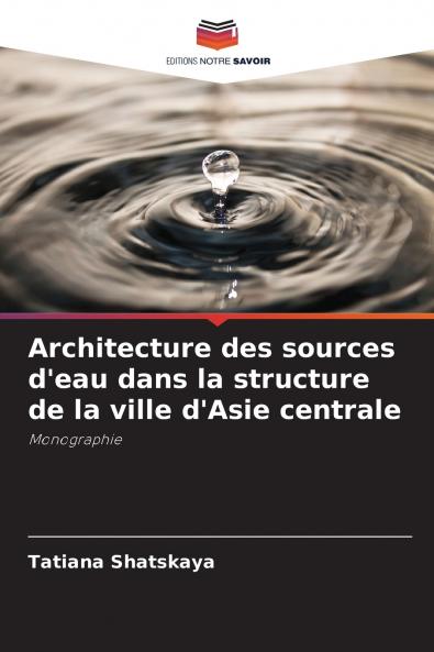 Architecture des sources d'eau dans la structure de la ville d'Asie centrale