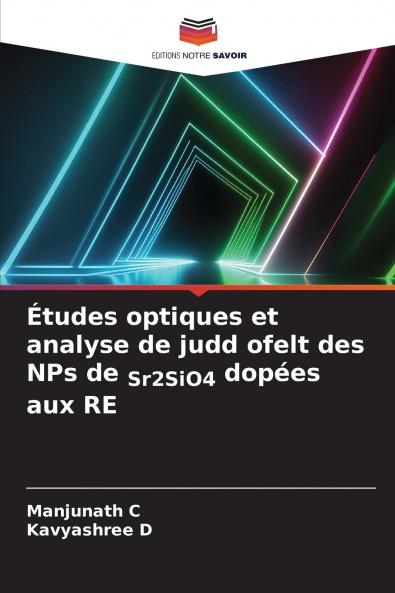 Études optiques et analyse de judd ofelt des NPs de Sr2SiO4 dopées aux RE