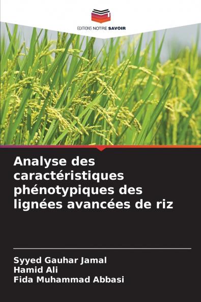 Analyse des caractéristiques phénotypiques des lignées avancées de riz
