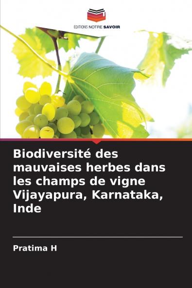 Biodiversité des mauvaises herbes dans les champs de vigne Vijayapura Karnataka Inde
