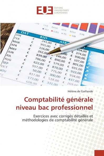Comptabilité générale niveau bac professionnel