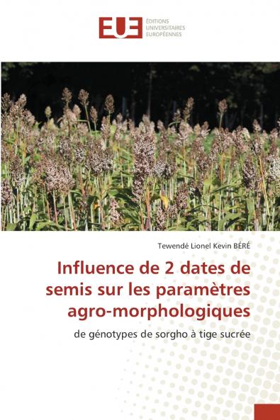 Influence de 2 dates de semis sur les paramètres agro-morphologiques