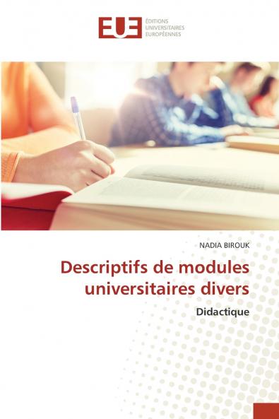 Descriptifs de modules universitaires divers