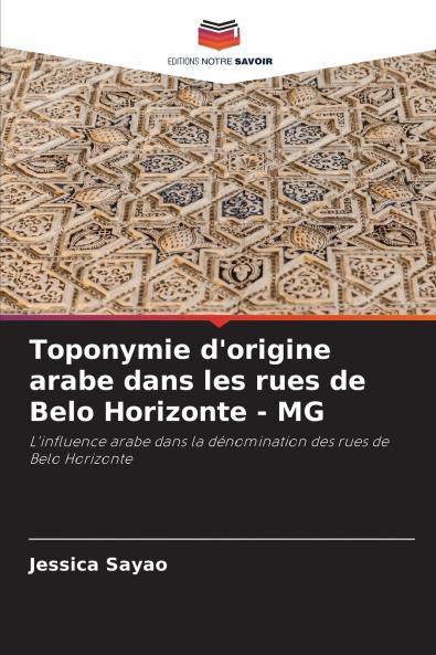 Toponymie d'origine arabe dans les rues de Belo Horizonte - MG