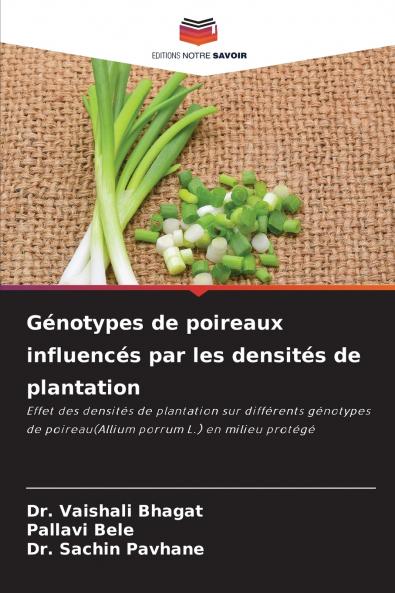 Génotypes de poireaux influencés par les densités de plantation