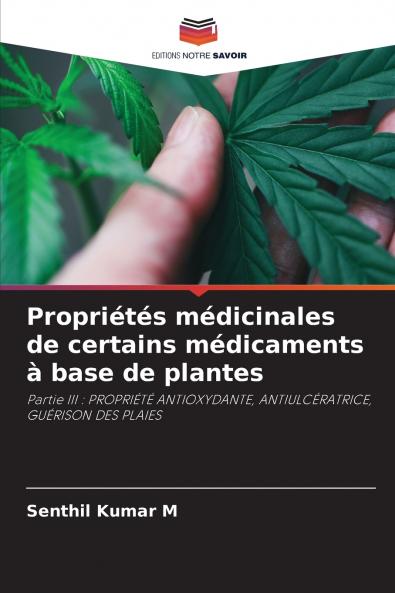 Propriétés médicinales de certains médicaments à base de plantes