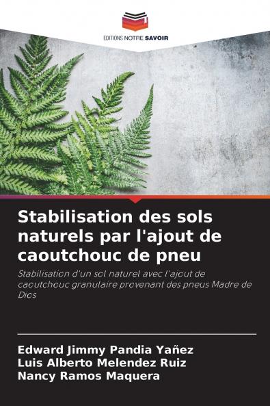 Stabilisation des sols naturels par l'ajout de caoutchouc de pneu