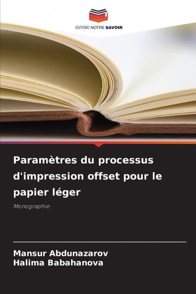 Paramètres du processus d'impression offset pour le papier léger