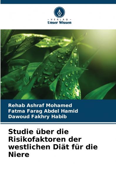 Studie über die Risikofaktoren der westlichen Diät für die Niere