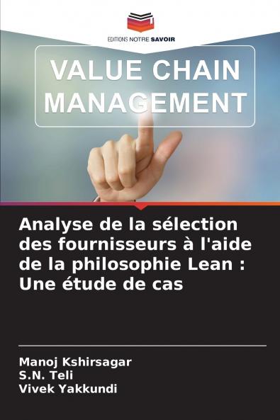 Analyse de la sélection des fournisseurs à l'aide de la philosophie Lean