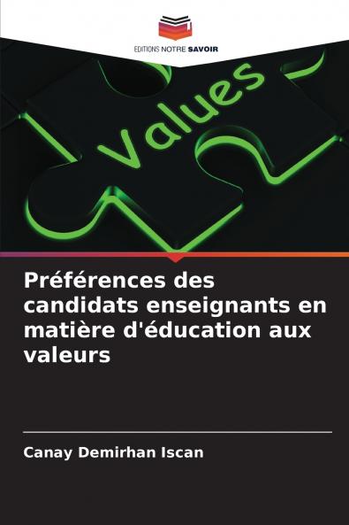 Préférences des candidats enseignants en matière d'éducation aux valeurs