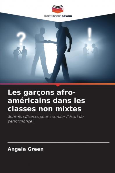 Les garçons afro-américains dans les classes non mixtes
