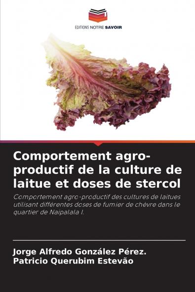 Comportement agro-productif de la culture de laitue et doses de stercol