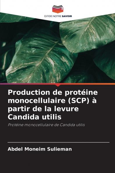 Production de protéine monocellulaire (SCP) à partir de la levure Candida utilis