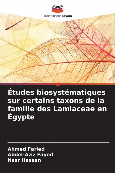 Études biosystématiques sur certains taxons de la famille des Lamiaceae en Égypte