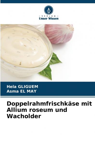 Doppelrahmfrischkäse mit Allium roseum und Wacholder