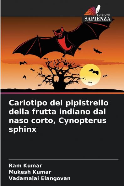 Cariotipo del pipistrello della frutta indiano dal naso corto Cynopterus sphinx