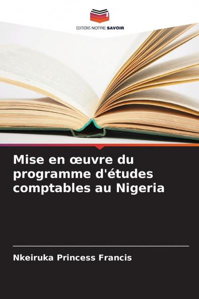 Mise en œuvre du programme d'études comptables au Nigeria