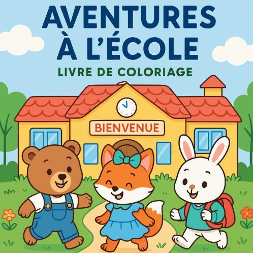 Aventures à l'école - Livre de coloriage