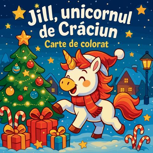Jill unicornul de Crăciun - Carte de colorat