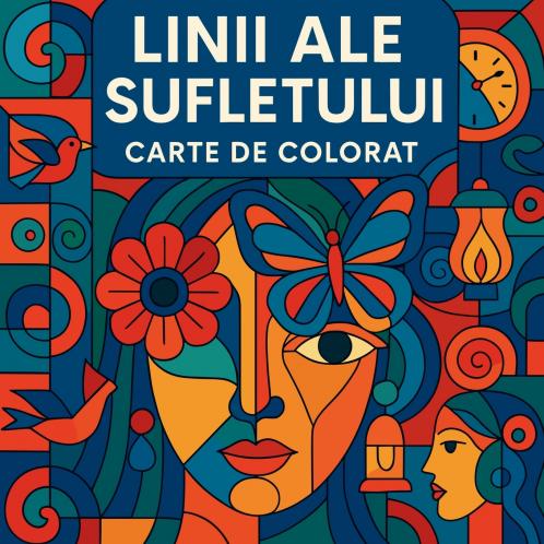 Linii ale sufletului - Carte de colorat pentru adulți