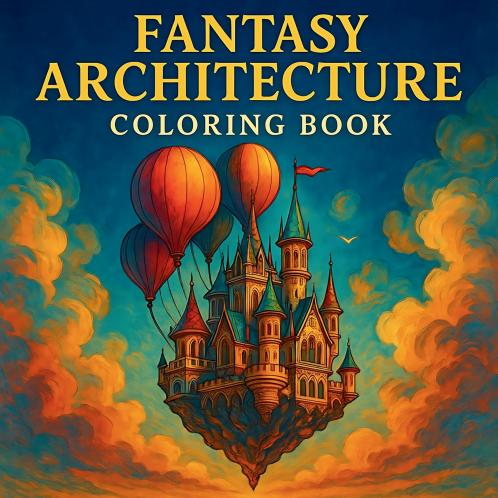 Fantasy Architecture Coloring Book