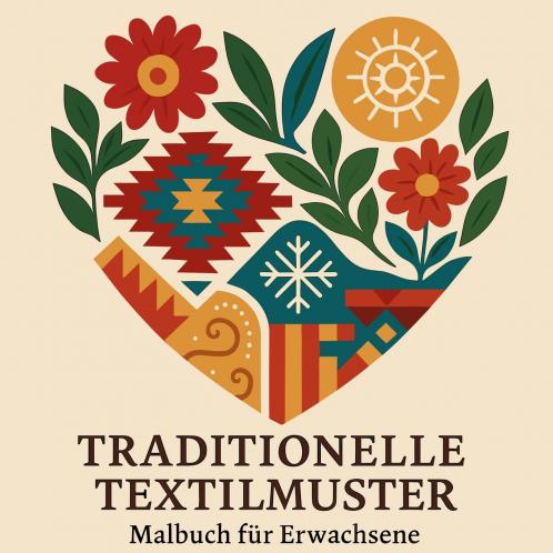 Traditionelle Textilmuster Malbuch für Erwachsene