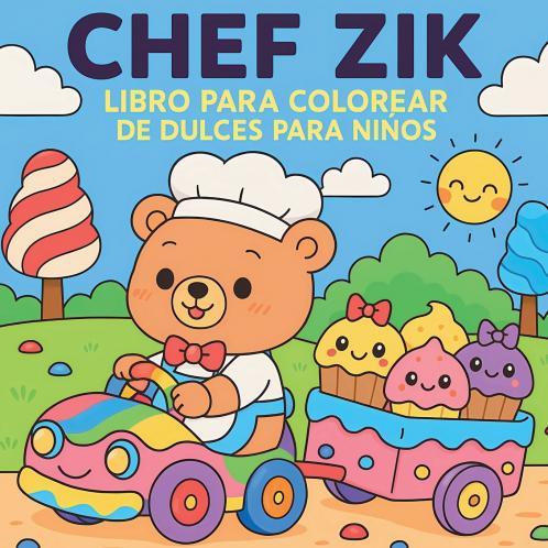 Chef Zik - Libro para colorear de dulces para niños