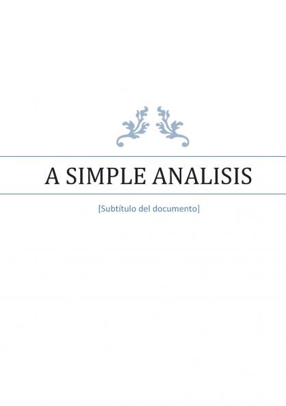 A simple analysis