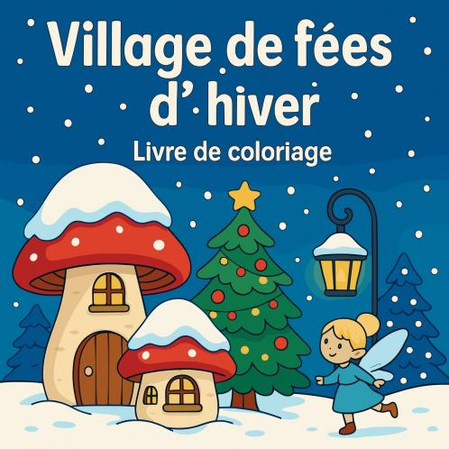 Village de fées d'hiver - Livre de coloriage