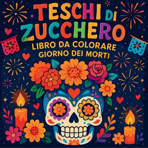 Teschi di Zucchero - Libro da Colorare Giorno dei Morti