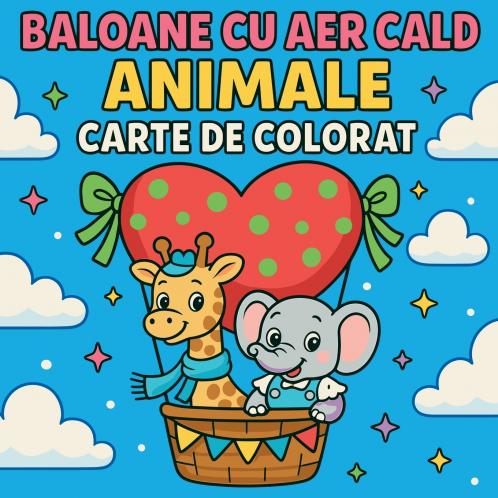 Baloane cu aer cald Animale - Carte de colorat