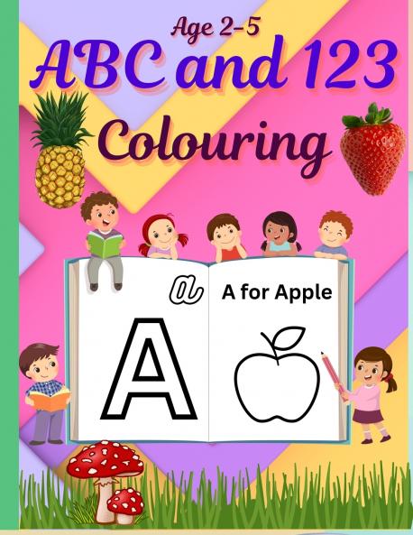 ABC & 123 Coloring Fun for Kids | Learn Letters Numbers & Counting | Alphabet Tracing & Coloring Book for Toddlers & Preschoolers | 75 Pages | By Jesintha Bhaskaran