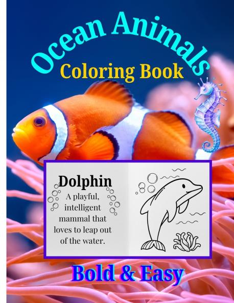 Ocean Animals Coloring Book for Kids | 35 Unique Sea Creatures to Learn & Color | Fun Educational Marine Life Activity Book by Jesintha Bhaskaran (8.5 x 11 74 Pages)