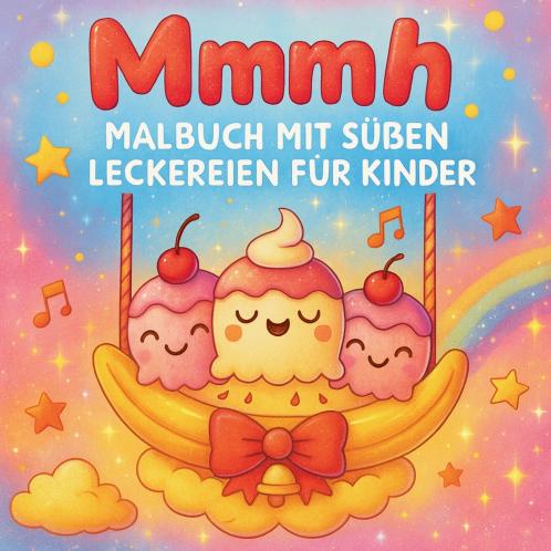 Mmmh - Malbuch mit süßen Leckereien für Kinder