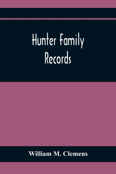 Hunter Family Records