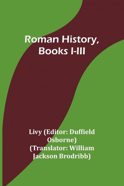 Roman History Books I-III