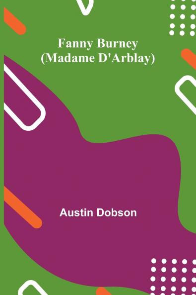 Fanny Burney (Madame D'Arblay)