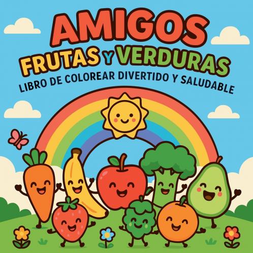 Amigos Frutas y Verduras - Libro de colorear divertido y saludable