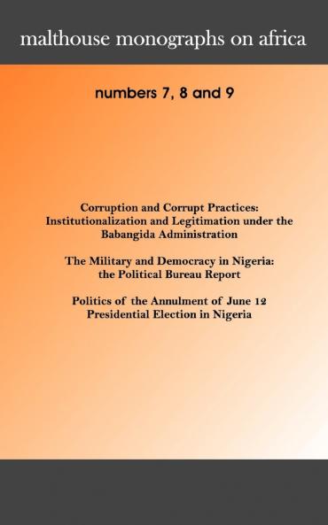 Malthouse Monographs on Africa. 7-9