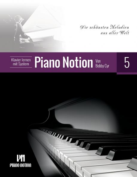 Klavier lernen mit System Piano Notion Buch Fünf