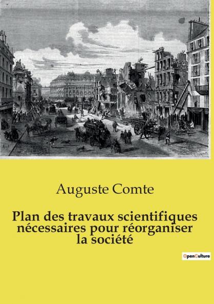 Plan des travaux scientifiques nécessaires pour réorganiser la société