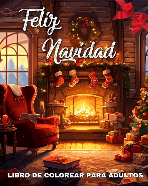 Feliz Navidad Libro de Colorear para Adultos